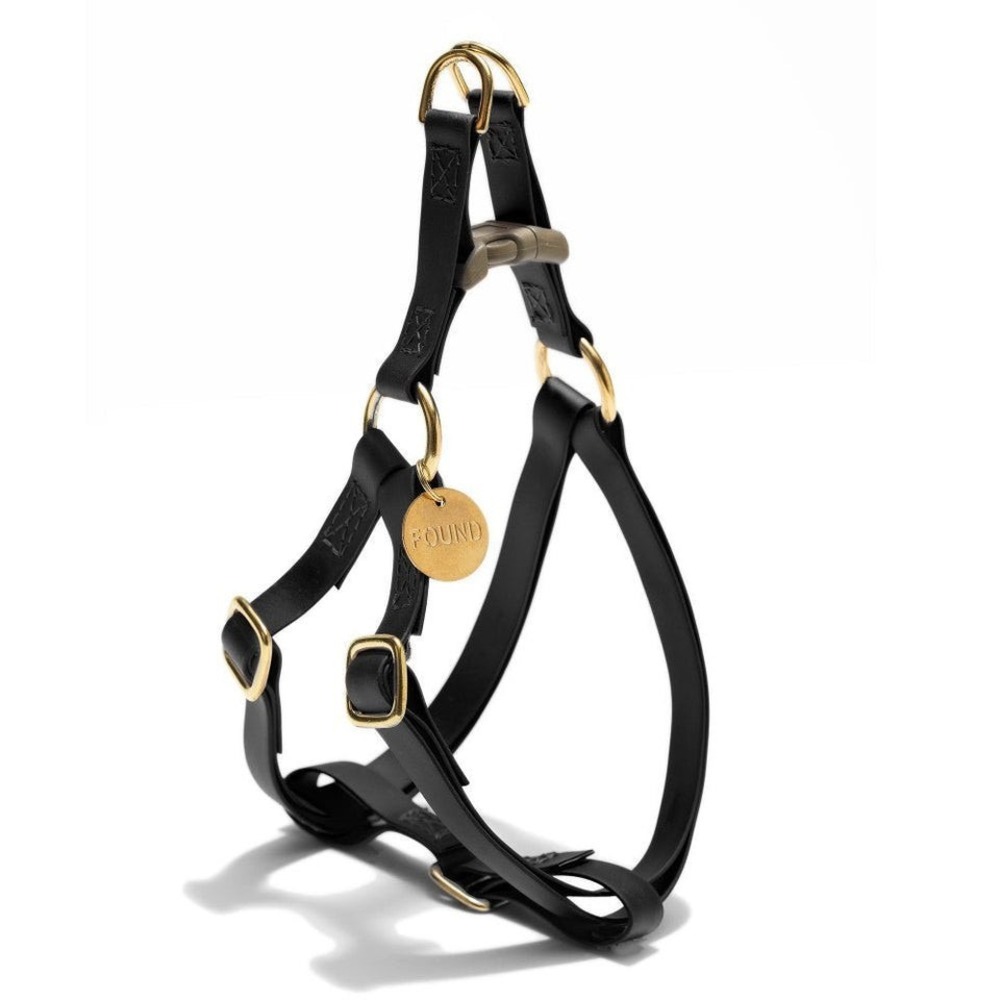 FOUND MY ANIMAL Leather Alternative All-Weather Dog Harness XL Black‎ Adjustable